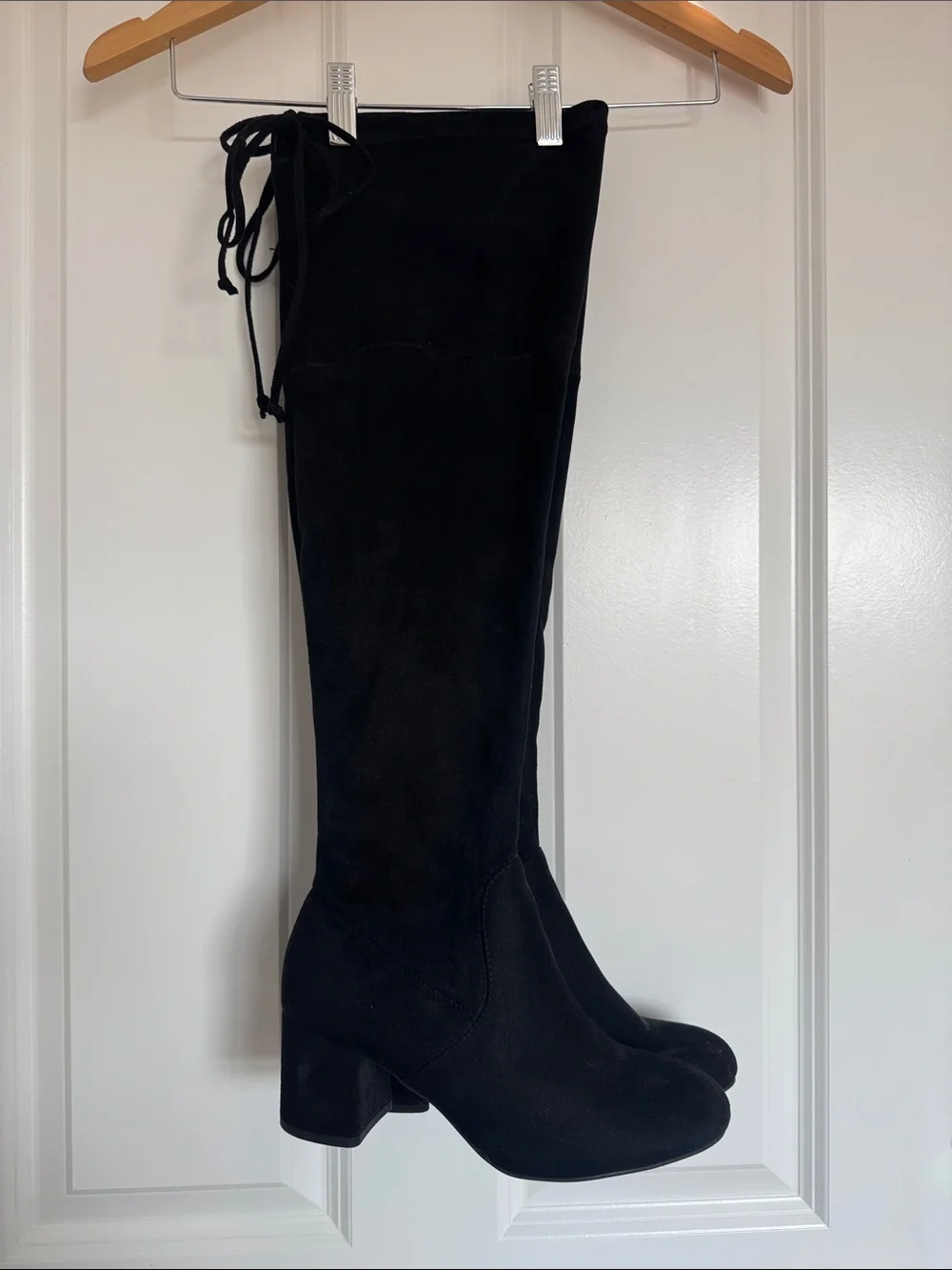 LIKE NEW! Kelly & Katie Black Over-the-Knee Suede Block Heel Boots